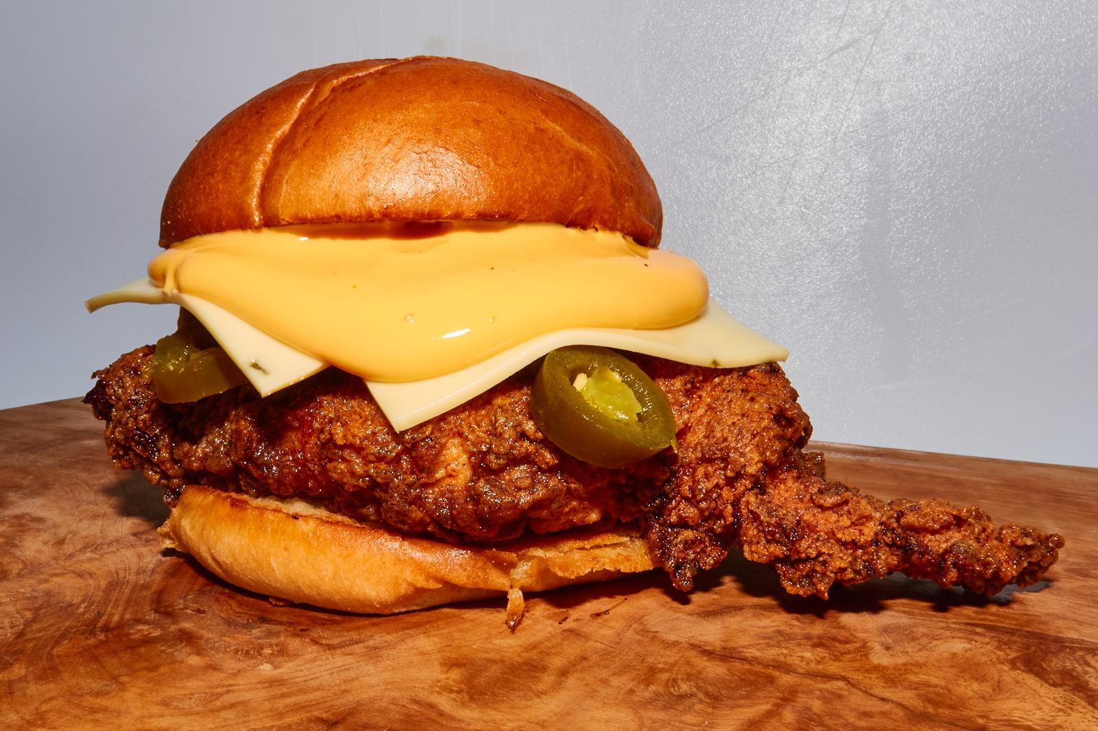 Chili Cheese Chicken Burger